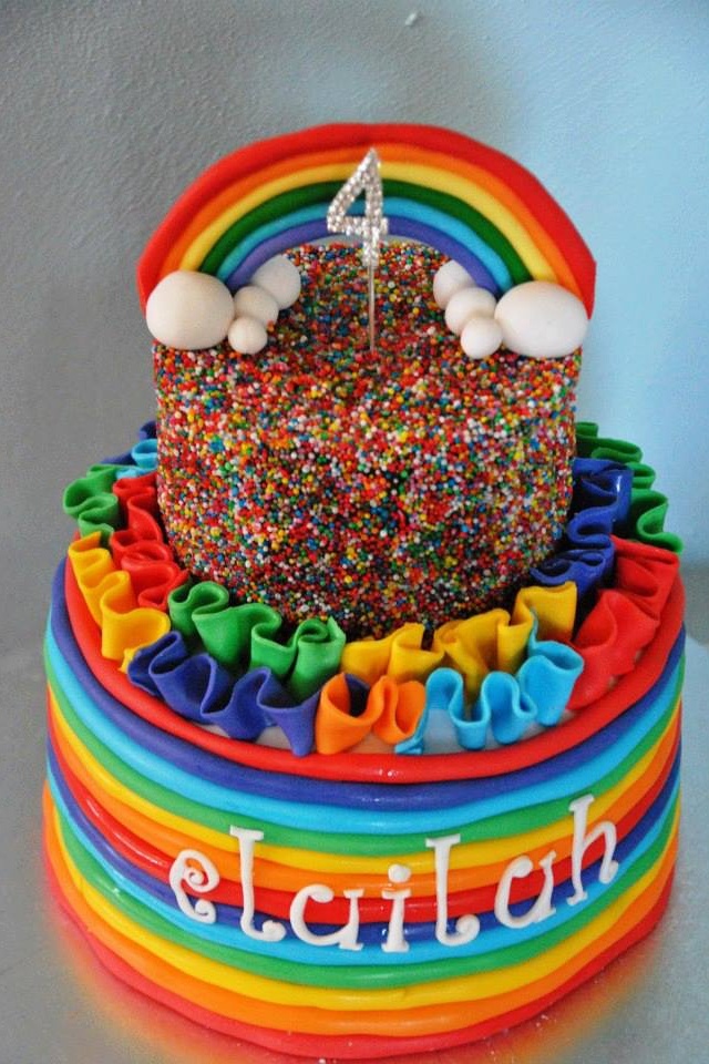 Rainbow Birthday Cake