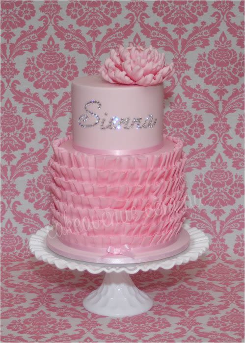 Ruffled Birthday Cake Bling