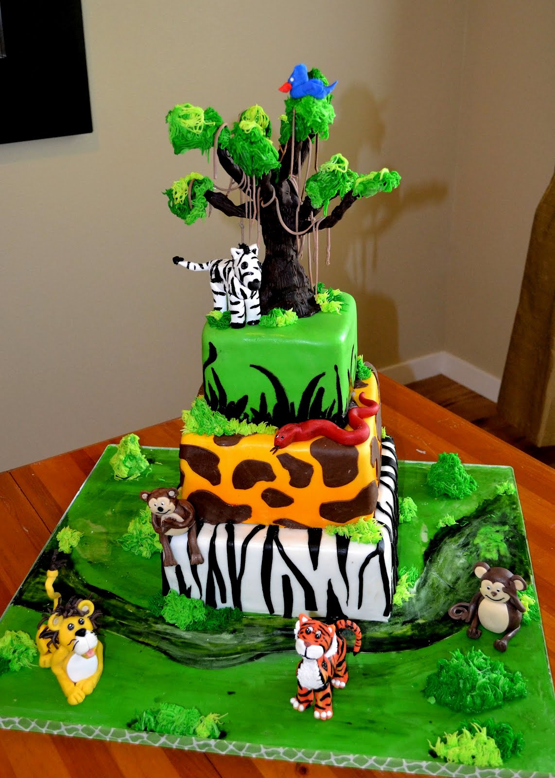 Safari Theme Birthday Cake