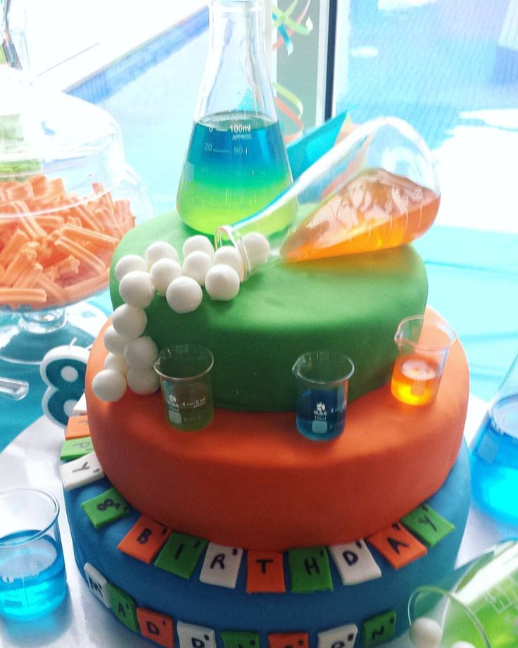 Science Themed Birthday Cakes