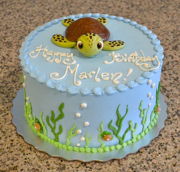 Sea Turtle Birthday Cake