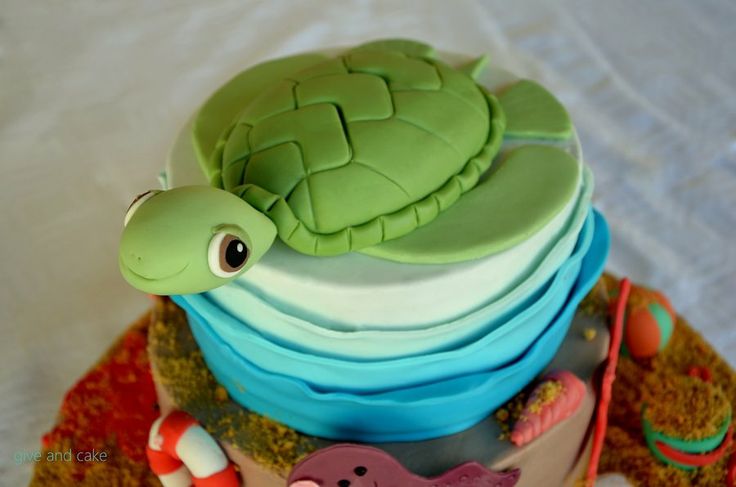 Sea Turtle Birthday Cake