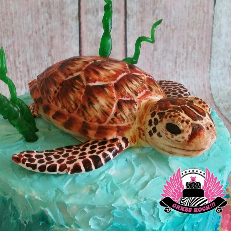 Sea Turtle Birthday Cake