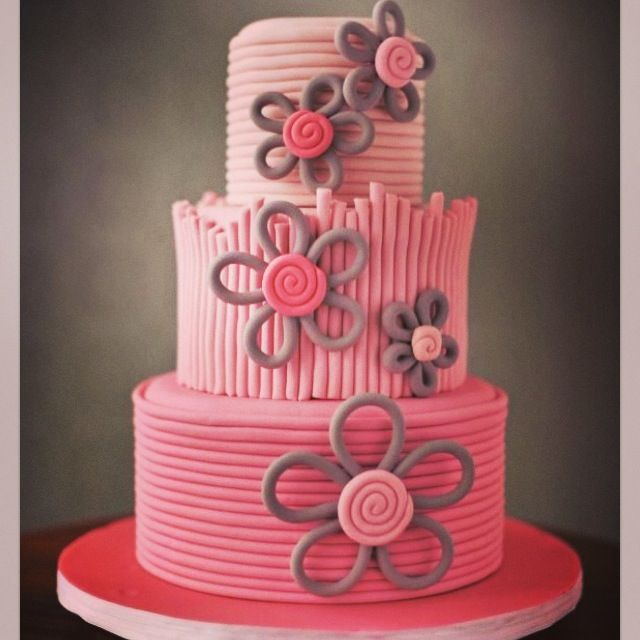 Simple Girly Birthday Cake