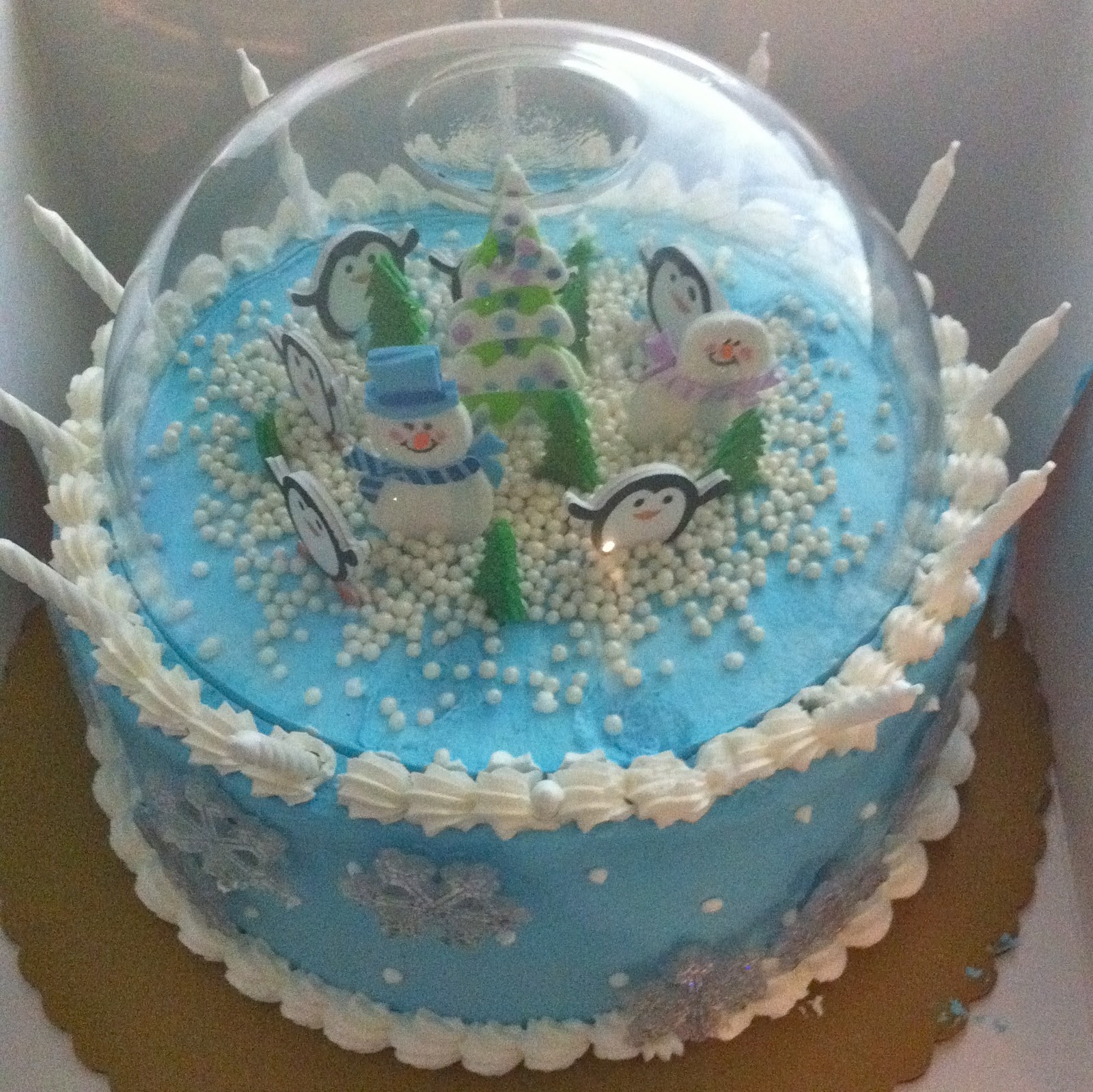 12 Photos of Winter Snow Globe Birthday Cakes