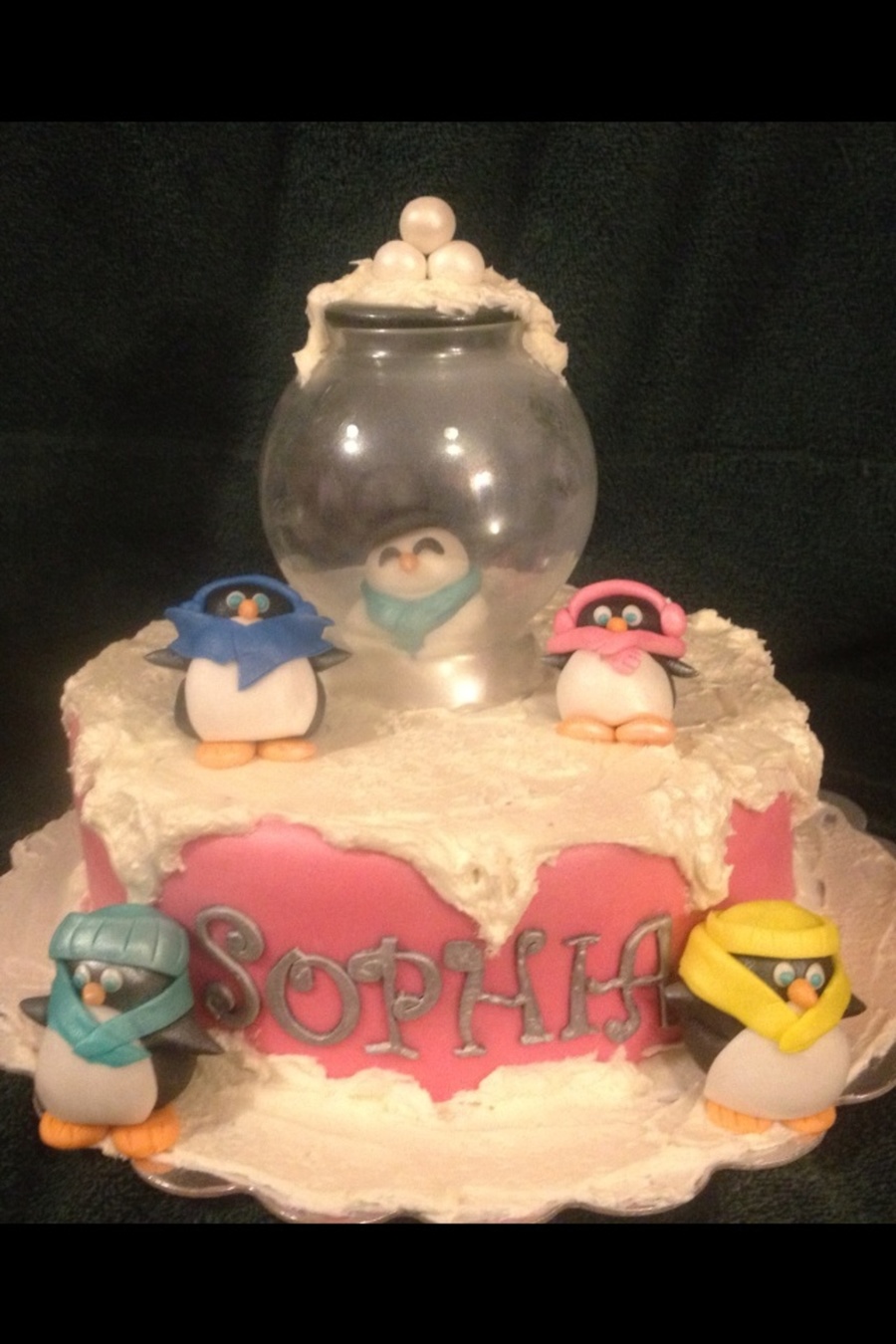 Snow Globe Birthday Cake