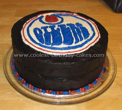 Sports Birthday Hockey Cake