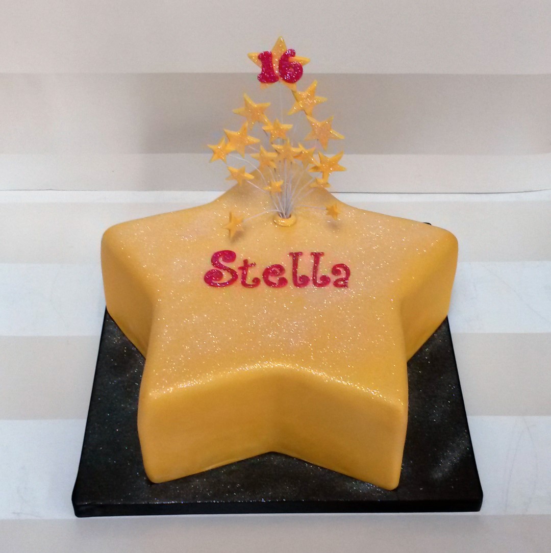 Star-Shaped Birthday Cake