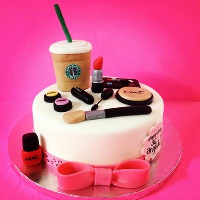 Starbucks Themed Cakes and Makeup