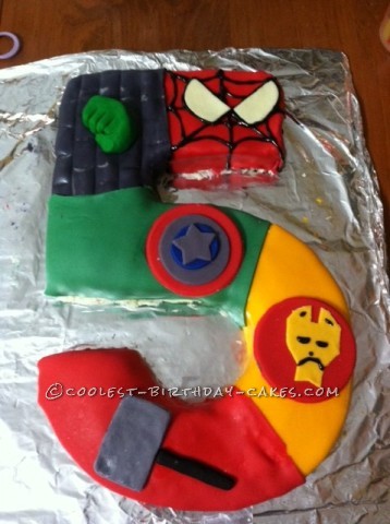 Superhero Birthday Cake Number 5