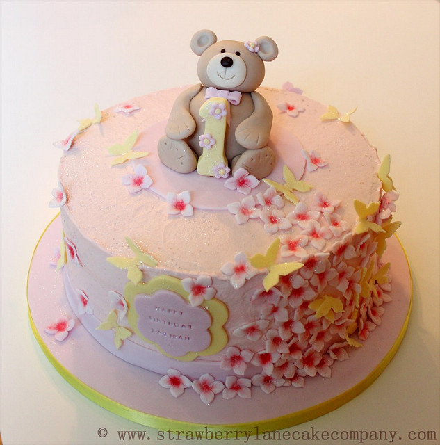 10 Photos of Teddy Bear Girls Birthday Cakes