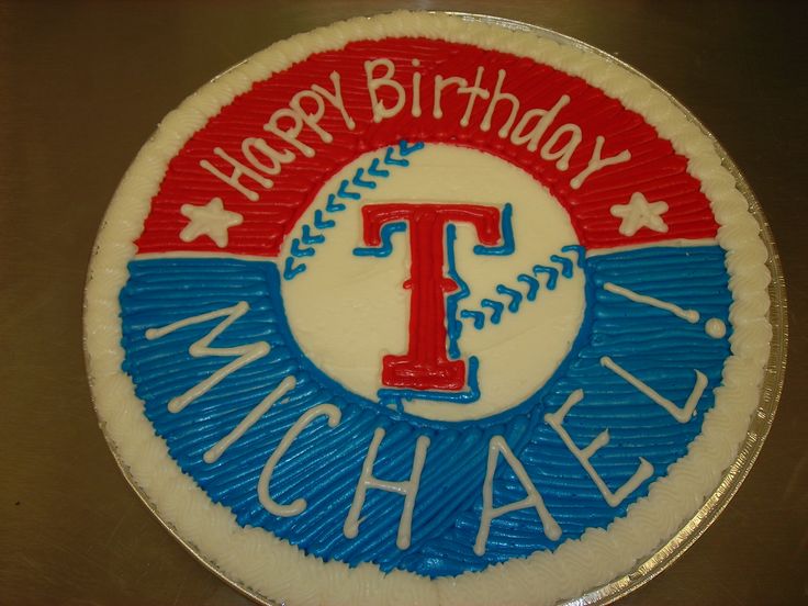 Texas Ranger Happy Birthday Cake