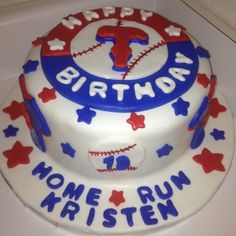 Texas Ranger Happy Birthday Cake