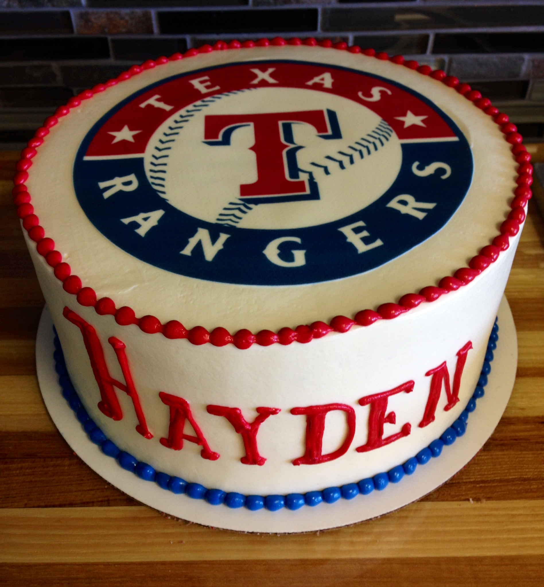 Texas Rangers Birthday Cake