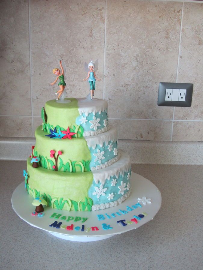 Tinkerbell and Periwinkle Cake