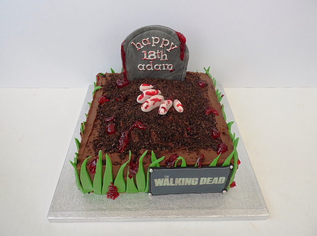 Walking Dead Zombie Birthday Cake