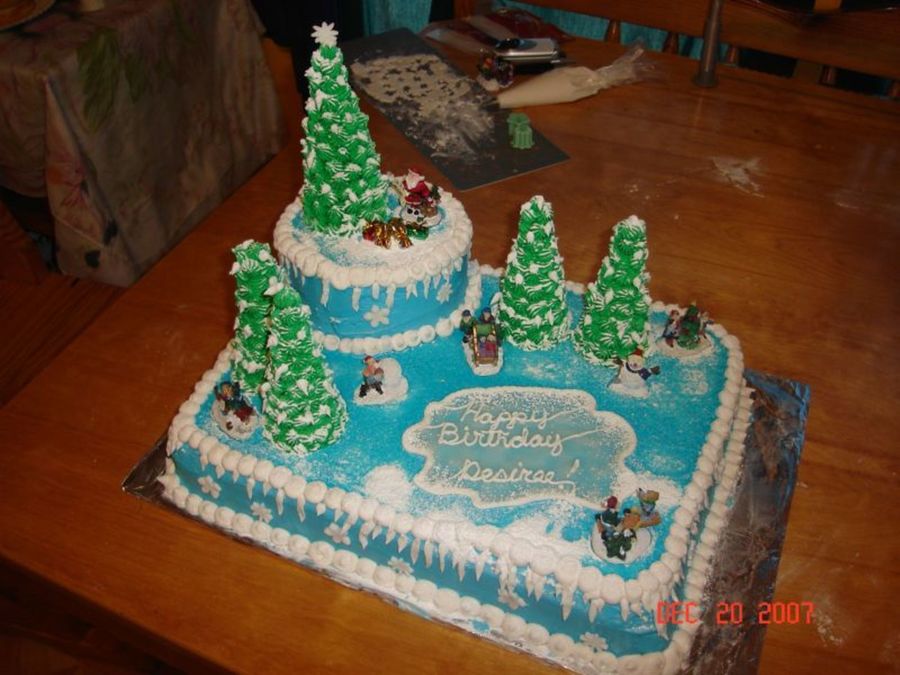 Winter Birthday Cake