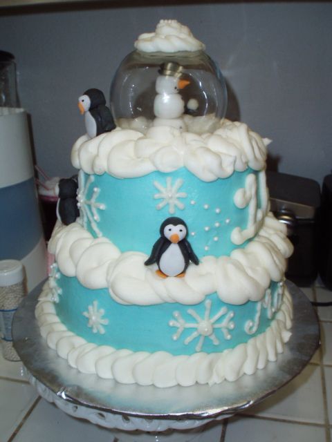 Winter Snow Globe Cake