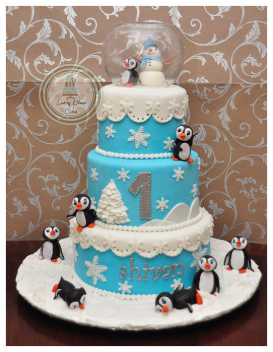 Winter Wonderland Birthday Cake