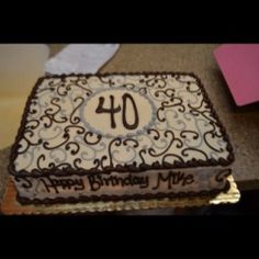 40th Birthday Sheet Cake Ideas