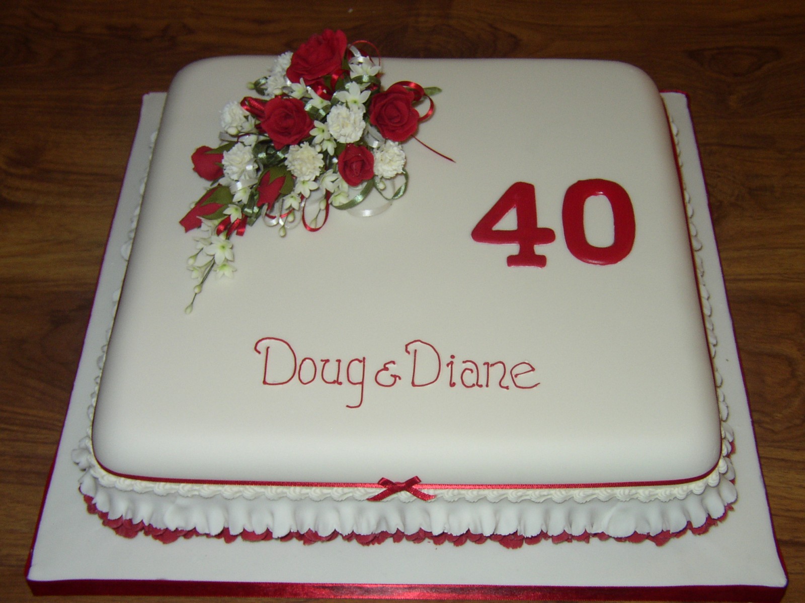 40th Wedding Anniversary Cake