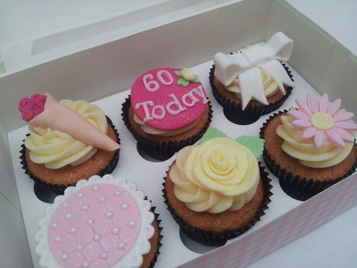 60th Birthday Cupcakes