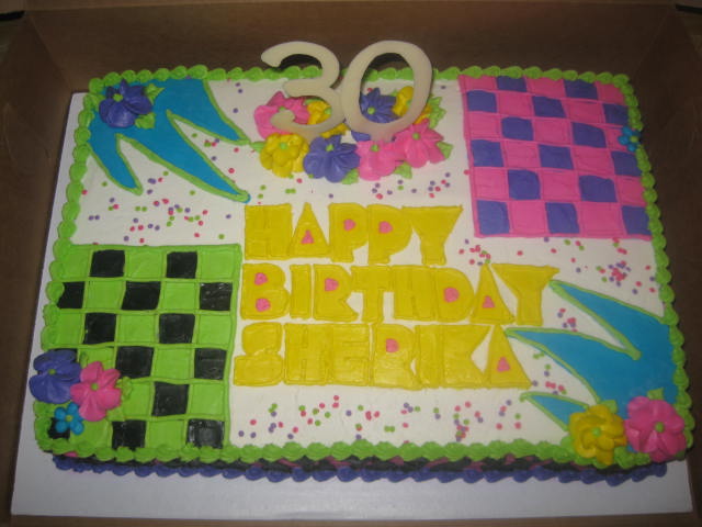 80s Birthday Sheet Cake