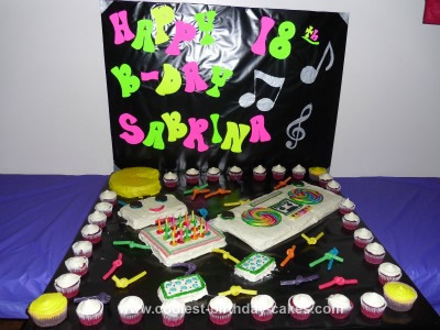 80s Theme Birthday Cake