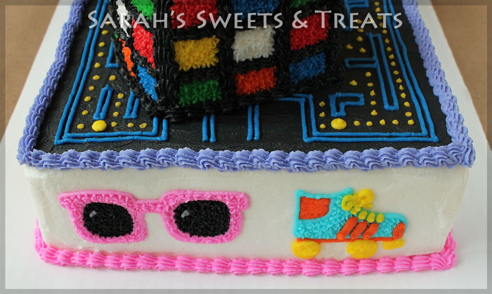 80s Theme Sheet Cake