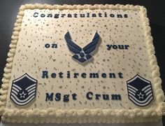 Air Force Retirement Cake Ideas