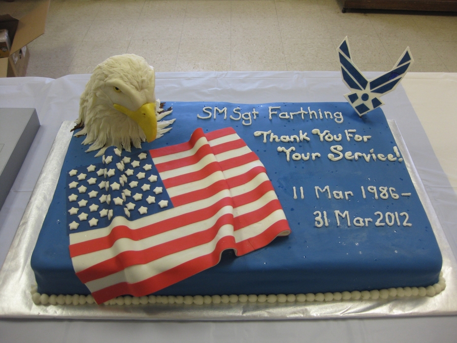 Air Force Retirement Sheet Cake