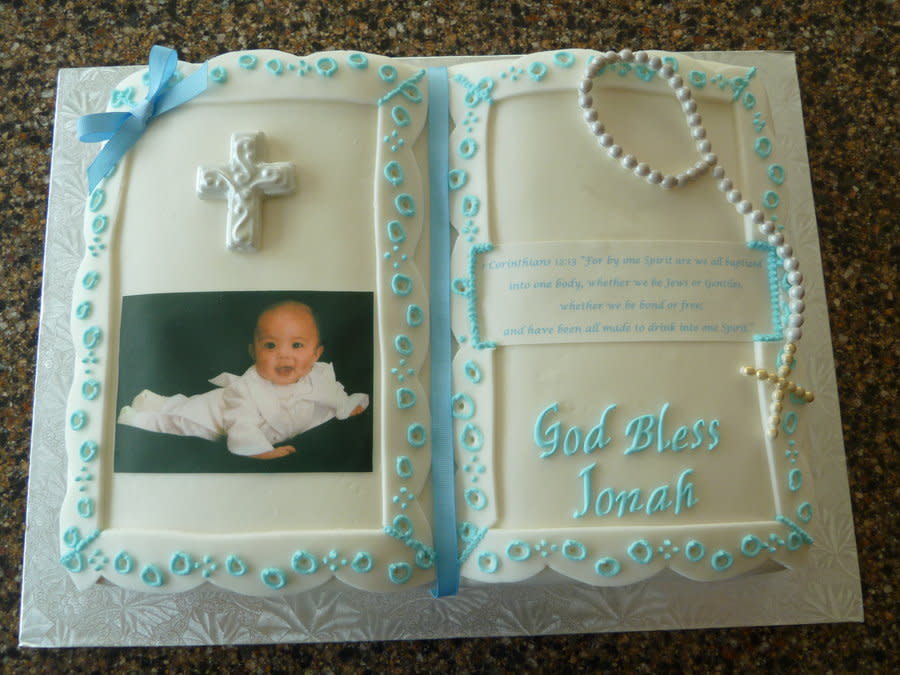 9 Photos of Bible Confirmation Cakes In Cream