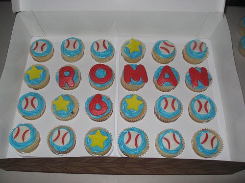 Baseball Birthday Cupcakes Idea