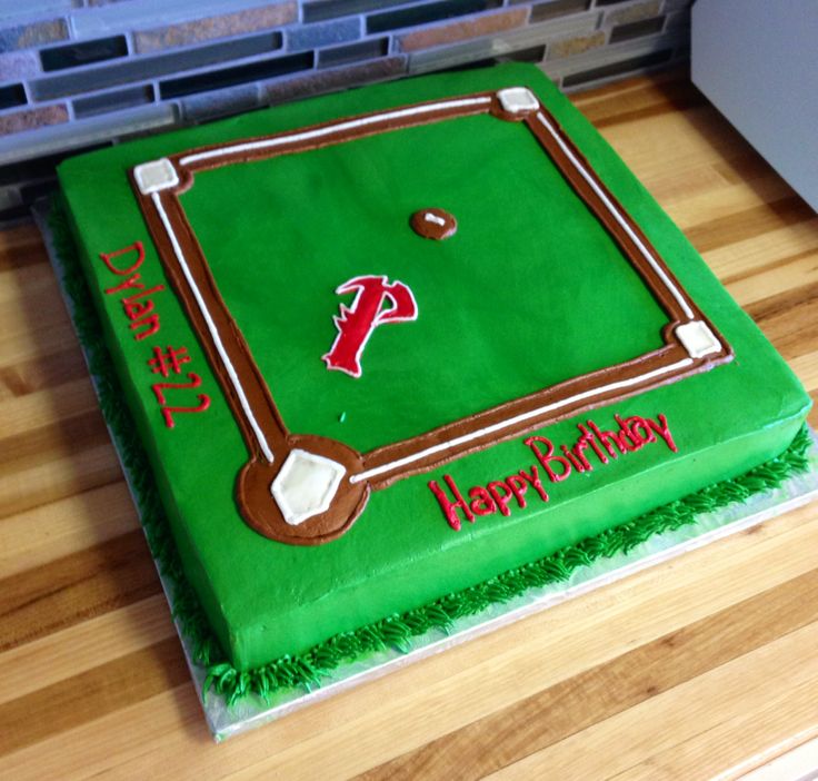 Baseball Field Birthday Cake