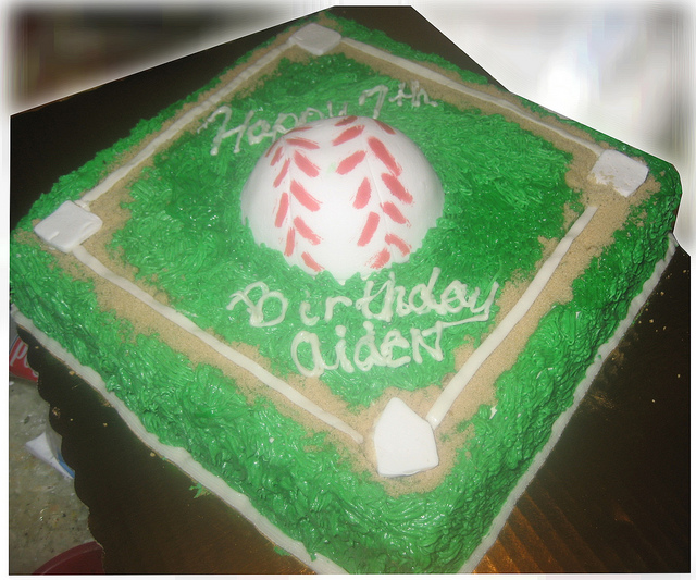 Baseball Field Birthday Cake