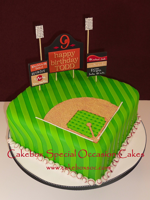 Baseball Field Cake