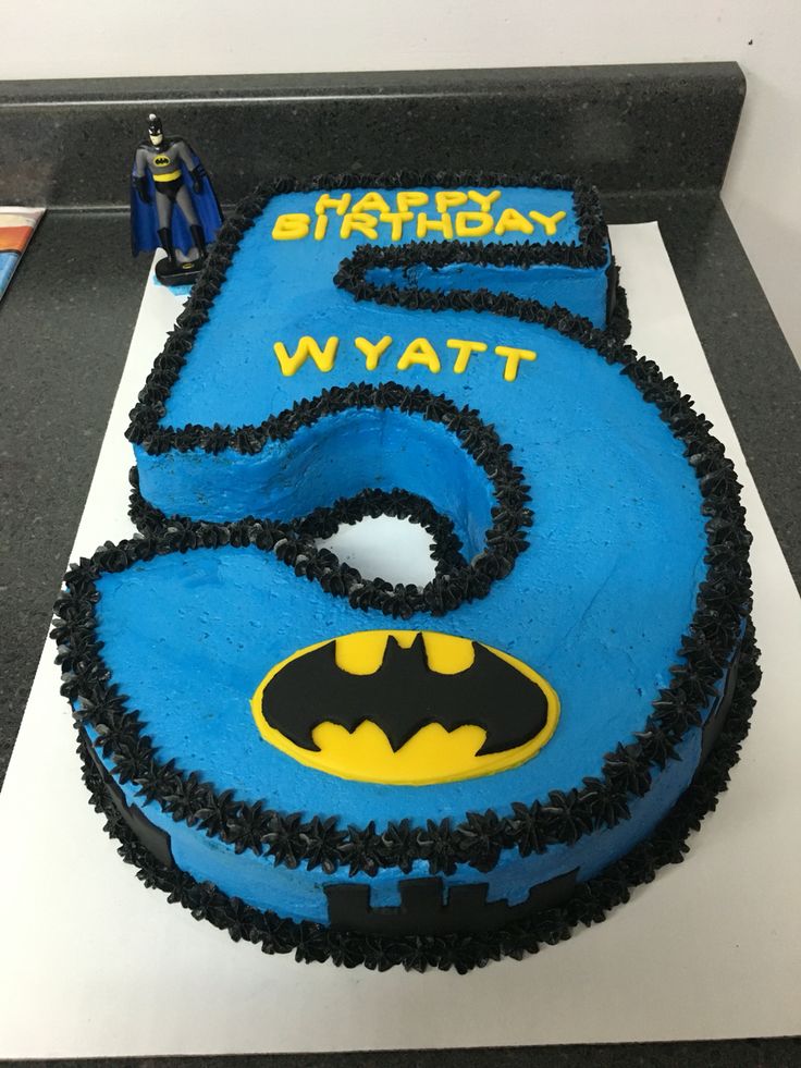 Batman Cupcake Birthday Cake