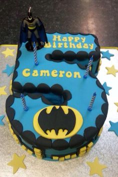 Batman Number 5 Cake