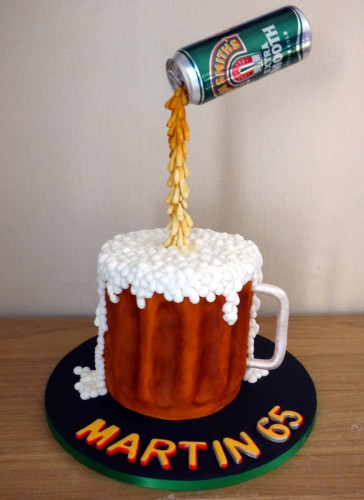 Beer Can Birthday Cake