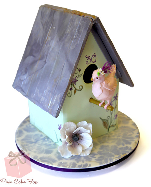 Birdhouse Birthday Cake