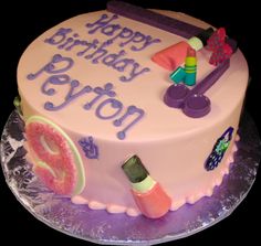 Birthday Cakes with Nail Polish and Makeup