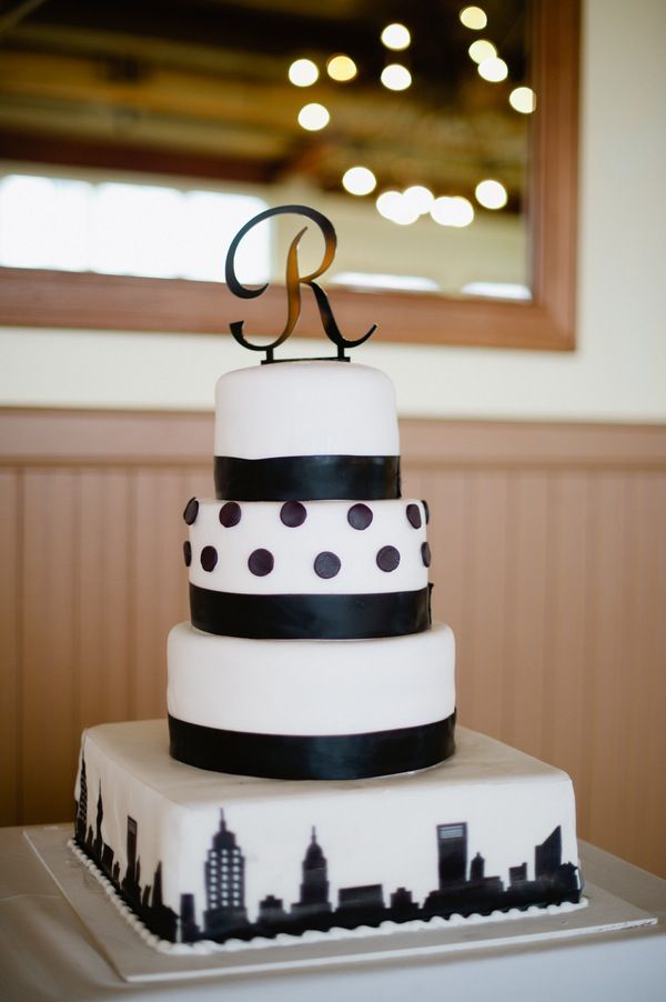 Black & White Wedding Cake