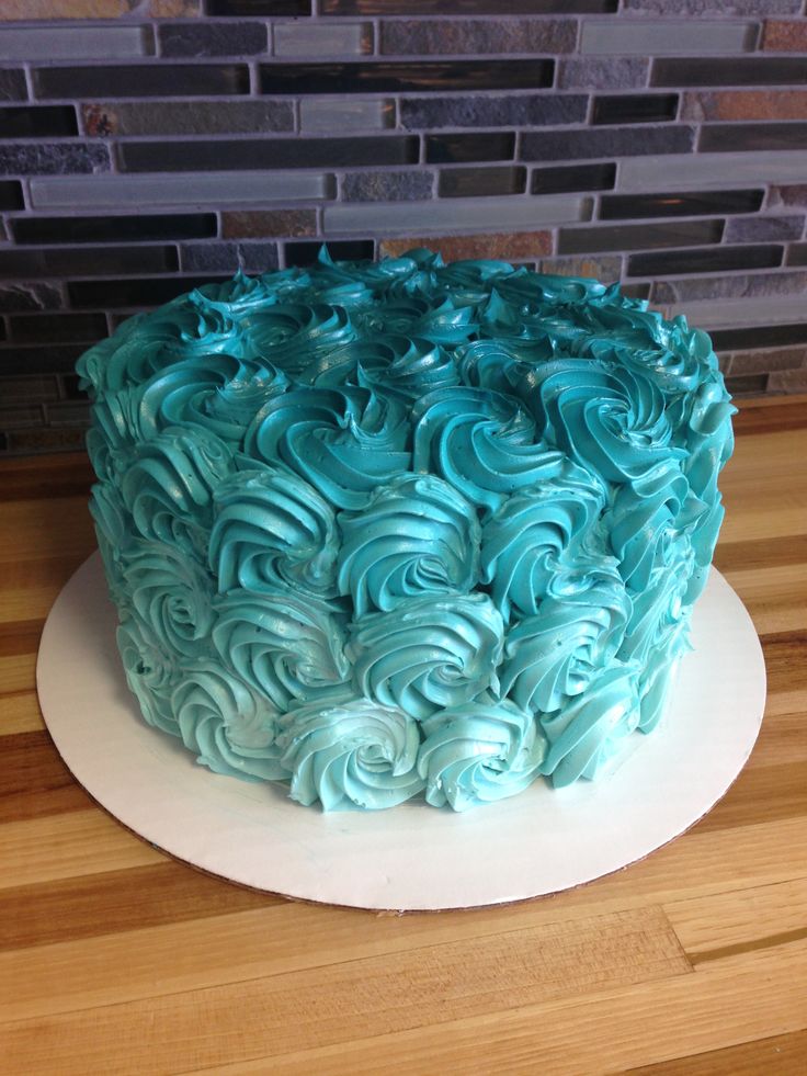 Blue Ombre Birthday Cake