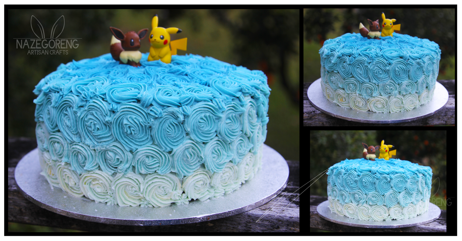 Blue Ombre Birthday Cake