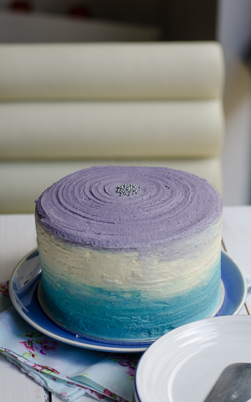 Blue Ombre Birthday Cake