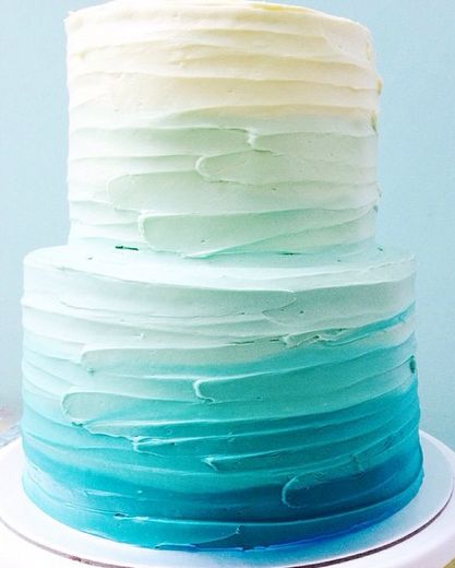 Blue Ombre Birthday Cake