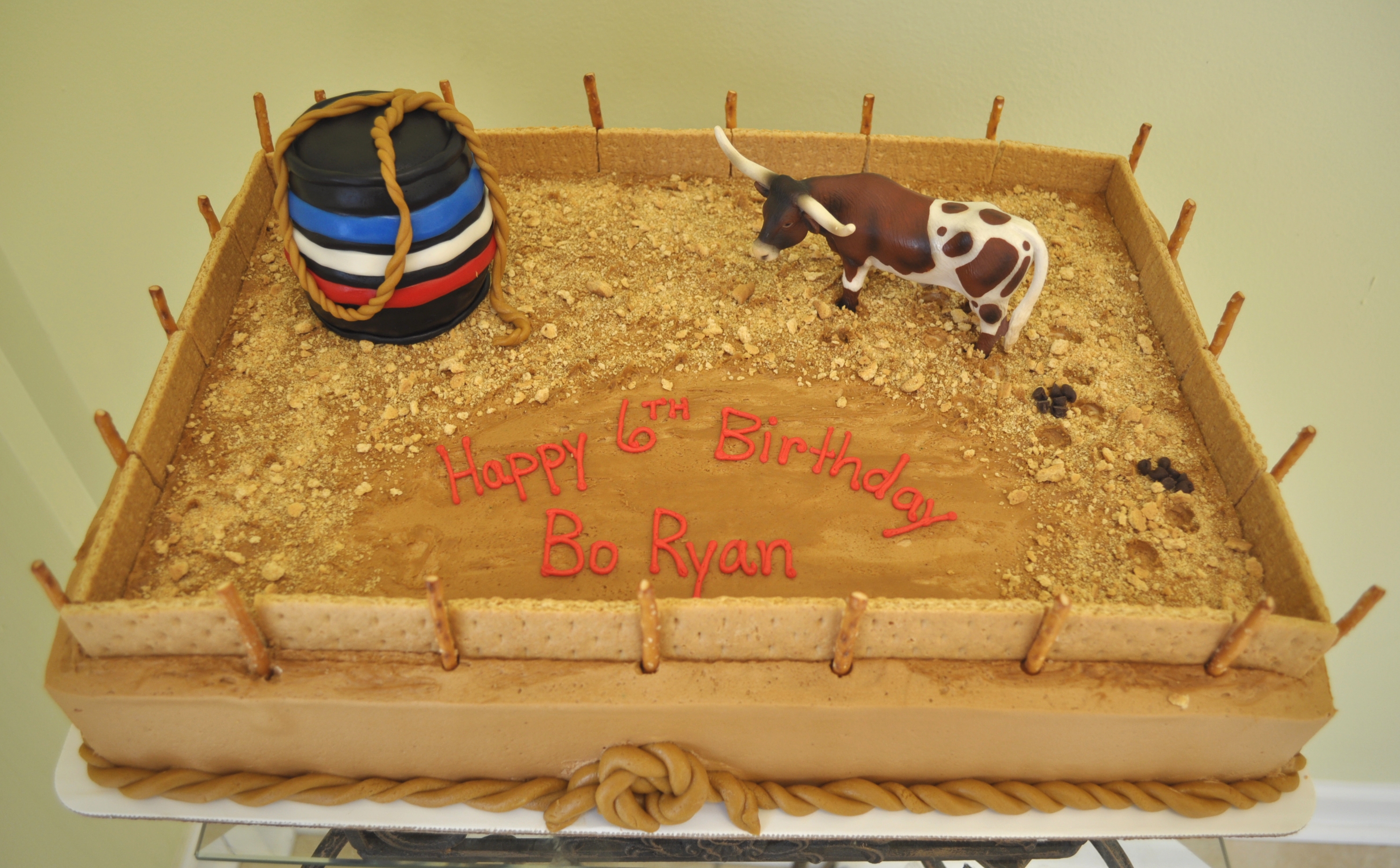 Bull Riding Birthday Cake