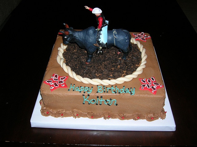 Bull Riding Birthday Cake