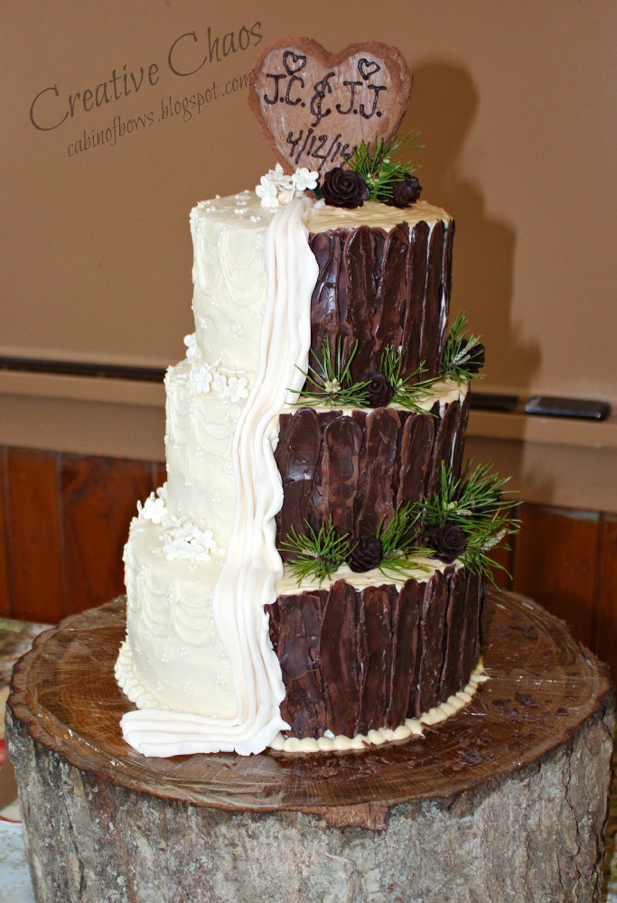 Camo Half Wedding Cake