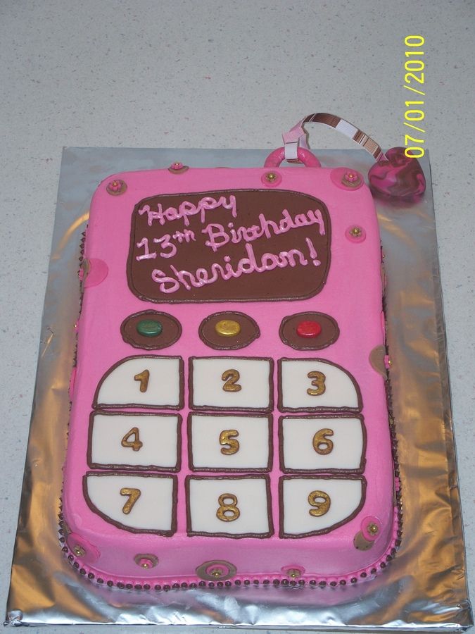 Cell Phone Birthday Cake